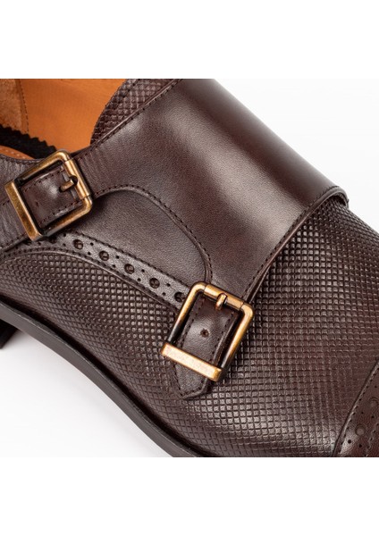 Granite Microlight Taban Çift Tokalı Hakiki Deri Erkek Klasik Ayakkabı, Monkstrap, Loafer