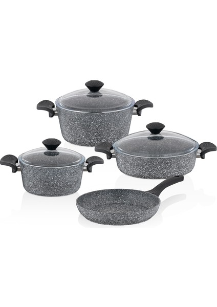 Maxx Cook 7 Parça Tencere Seti Gri
