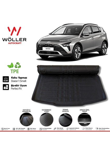 Hyundai Bayon Bagaj Havuzu 2021 Sonrası 3D Wöller Ultraflex Esnek