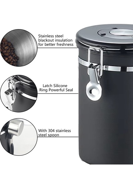 Kapalı Kahve Çekirdeği Kavanozu - 1,8 L (Yaklaşık 650 G) (Yurt Dışından) modelleri