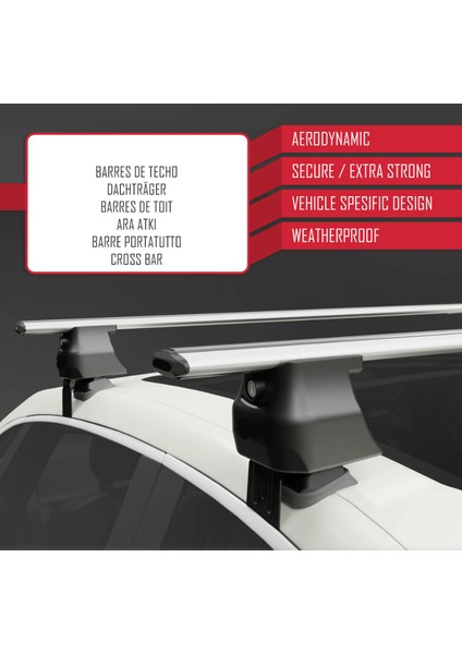 Kona Hybrid Araca Özel Oluksuz Tavan Çitası 2019 2020 2021 2022 2023 2024