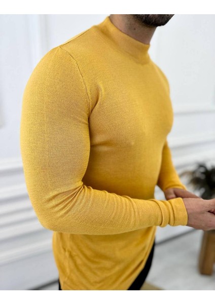 Kazak Slim Fit Tüylenmez Naturel Pamuk Triko Boğazlı Balıkçı Yaka Kazak fiyatları