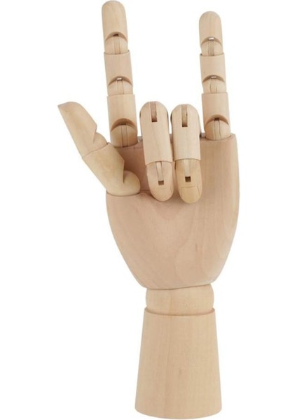 Ahşap Model Mankeni Sol El 25 cm