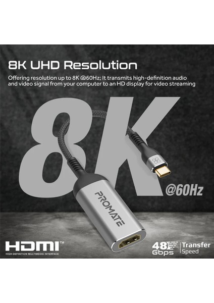 Medialink-8k Type-C To HDMI 8K@60Hz Dönüştürücü