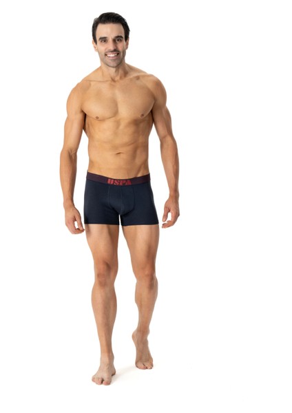 Erkek Bordo-Lacivert-Antrasit 3'lü Boxer 80521 indirimleri
