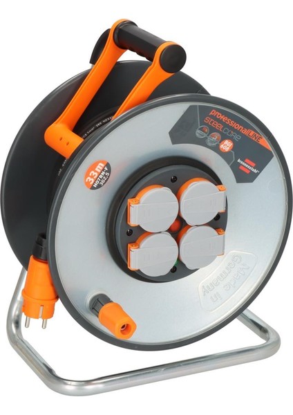 Professionallıne Steelcore Serisi IP44 Lisanslı Çelik Tambur 33 Metre Makaralı Kablo H07RN-F 3g2.5