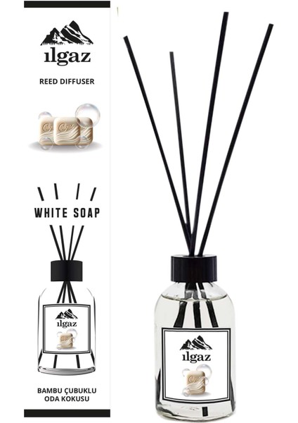 Beyaz Sabun Çubuklu Oda Kokusu 110 ml White Soap Parfum Ferahlatıcı Ortam Kokusu Kalıcı Parfümlü