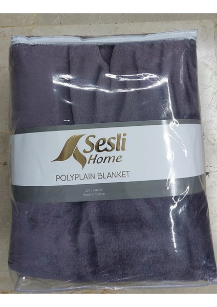 Polyplaın Blanket Polyester Battaniye Mürdüm