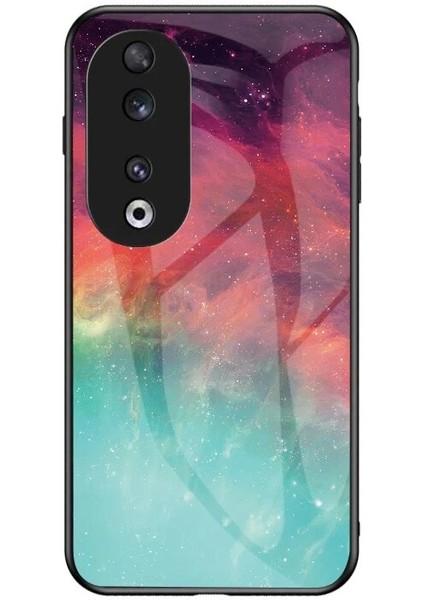 Honor 90 Renkli Yıldızlı Gökyüzü Deseni Cep Telefonu Kılıfı (Yurt Dışından)