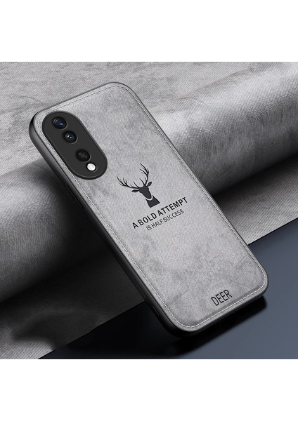 Huawei P60 Kumaş Geyik Deseni Cep Telefonu Kılıfı (Yurt Dışından)