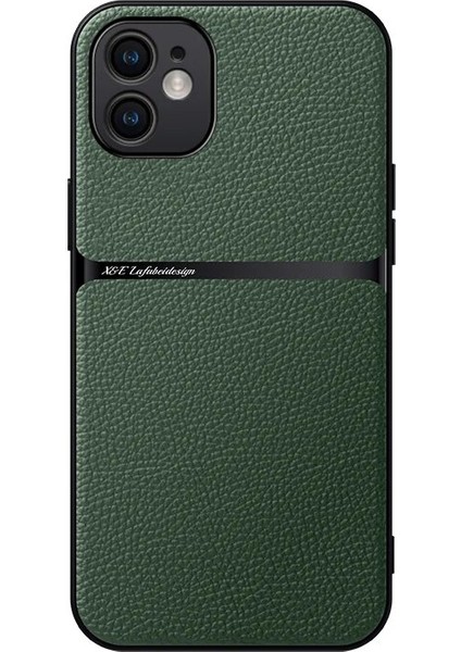 iPhone 12 Pu Deri Manyetik Emme Cep Telefonu Kılıfı (Yurt Dışından)