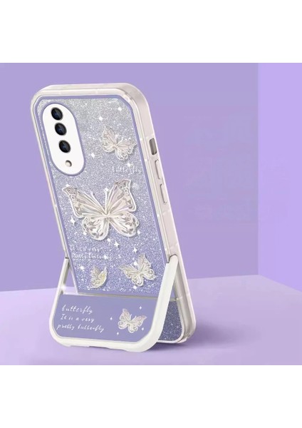 Honor 90 Parıltılı Kelebek Deseni Cep Telefonu Kılıfı (Yurt Dışından)