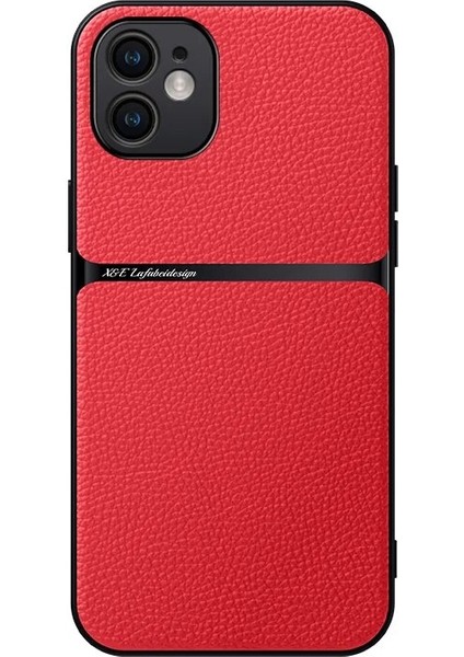 iPhone 12 Pu Deri Manyetik Emme Cep Telefonu Kılıfı (Yurt Dışından)
