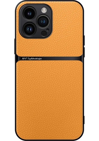iPhone 14 Pro Pu Deri Manyetik Emme Cep Telefonu Kılıfı (Yurt Dışından)
