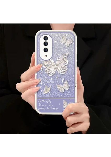 Honor 90 Parıltılı Kelebek Deseni Cep Telefonu Kılıfı (Yurt Dışından) fiyatları