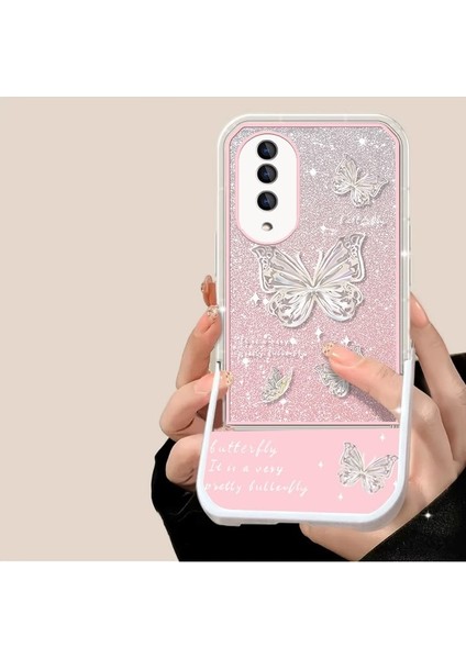 Honor 90 Parıltılı Kelebek Deseni Cep Telefonu Kılıfı (Yurt Dışından) fırsatları