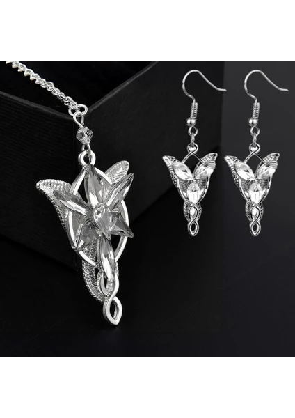 A-Leaf Lord Of The Rings Arwen Evenstar Kolye ve Küpe Set EU80-T