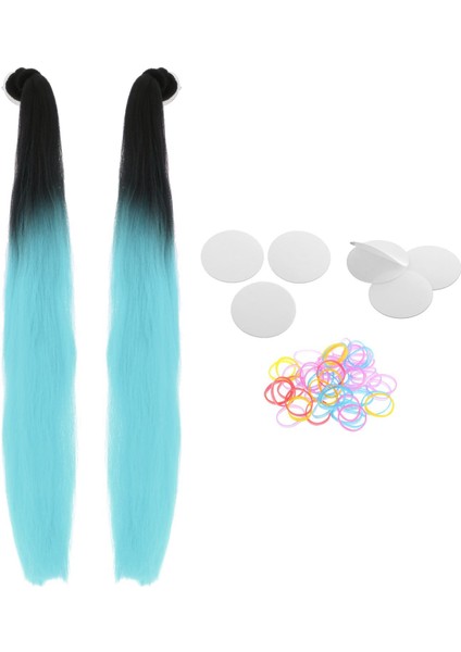 Motosikletler Yüksek Sıcaklı Degrade Saç Kuyrukları Kuyruk Örgüleri Mavi Için (Yurt Dışından) fiyatları