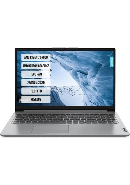 Ideapad 1 15ALC7 82R400F1TR-03 R7-5700U 16GB 256GB SSD 15.6" Freedos Taşınabilir Bilgisayar