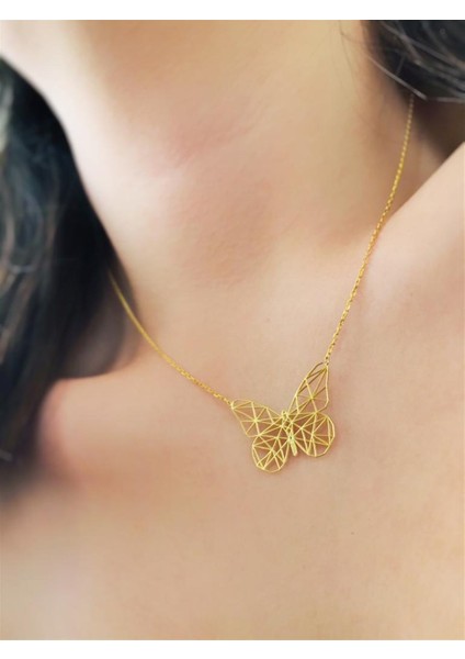 Tasarım Kelebek Kolye