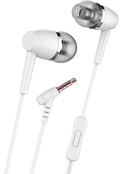 Stereo Earphone Basic Mikrofonlu Kulakiçi Kulaklık 1 Metre 3,5mm Jack Girişli HS606W