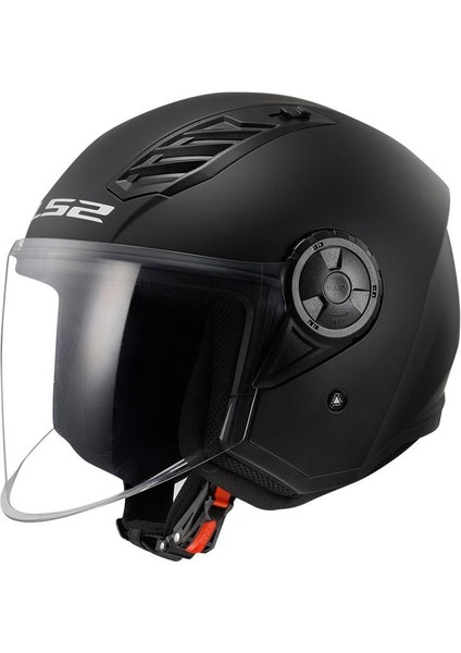 Airflow 2 Yarım Motosiklet Kaskı Hafif Polikarbon UV Korumalı Vizör Gelişmiş Havalandırma Mat Siyah