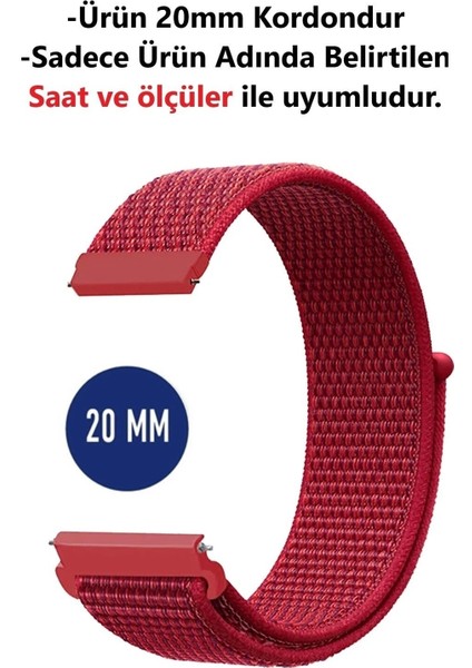 Huawei Watch Gt3 42MM Uyumlu 20MM Hasır Dokuma Yüksek Kalite Kordon Kayış