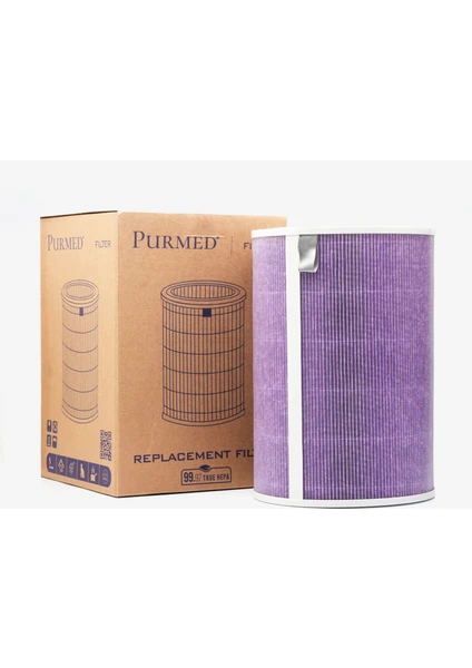 Xiaomi Mi 1/2/3/ Pro Air Purifier Uyumlu Mor HEPA Filtre