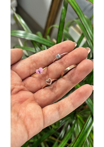 Renkli Kalp Harf Yüzük fiyatları