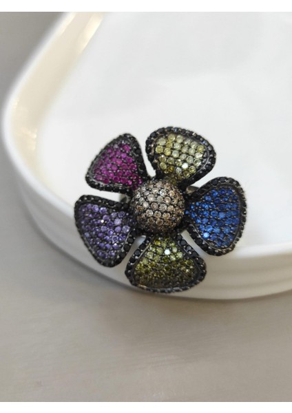 Renkli Çiçek Yüzük