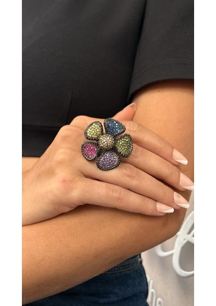 Renkli Çiçek Yüzük fiyatları