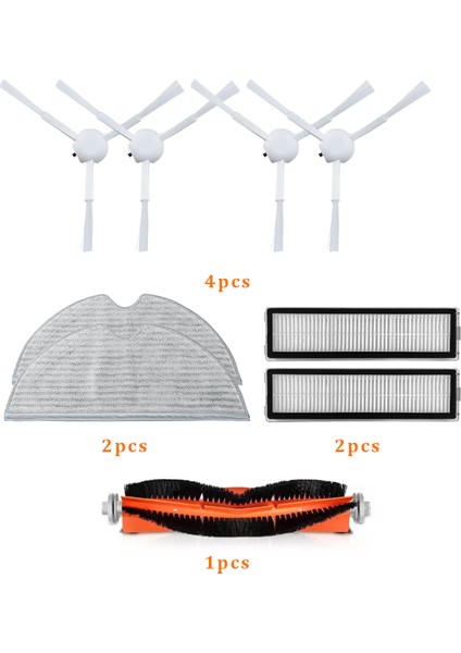 Xiaomi Dreame D9*max*pro*mistral /trouver RLS3/L10 Pro Robot Elektrikli Süpürge Için Ana Fırça +Beyaz Yan Fırça +Filtre+Mop Bezi (Yurt Dışından)