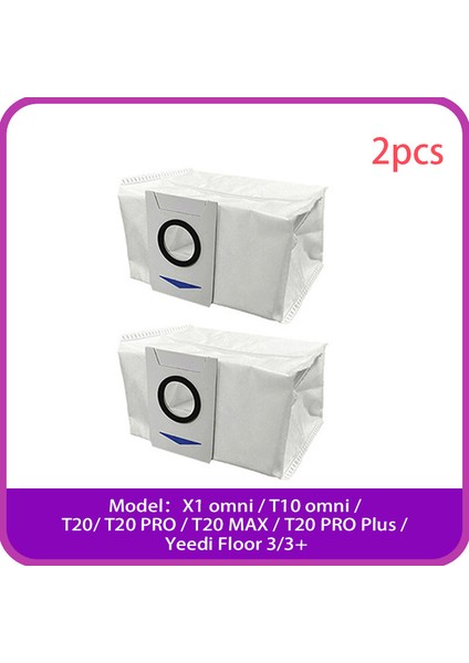 Ecovacs Deebot X1OMNI / T20 Pro Max Plus /T10 Omni/yeedi Floor 3/3+ Robot Süpürge Için Çöp Torbaları/toz Torbası (Yurt Dışından)
