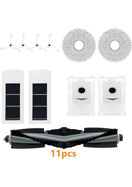 Ecovacs Deebot X2 / X2 Pro Robot Süpürge Yedek Parça Kiti Için Ana Fırça + Paspas Bezi + Beyaz Filtre + Beyaz Yan Fırça + Toz Torbası (Yurt Dışından)