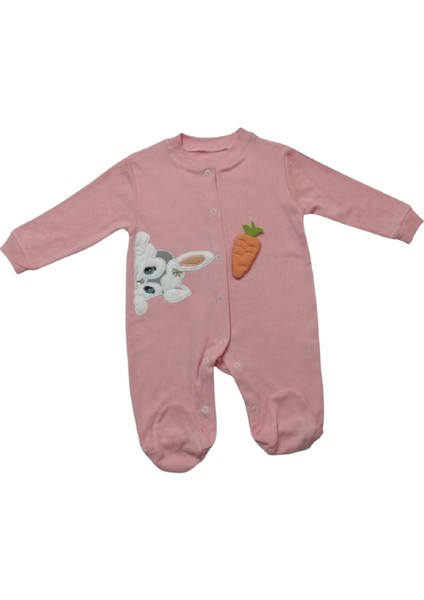 Puro Cotone Bebek Tulum Nar Renkli Tavşan