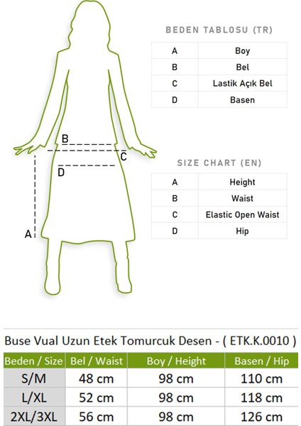 Buse Vual Uzun Yazlık Etek Tomurcuk Desen Beyaz 6165