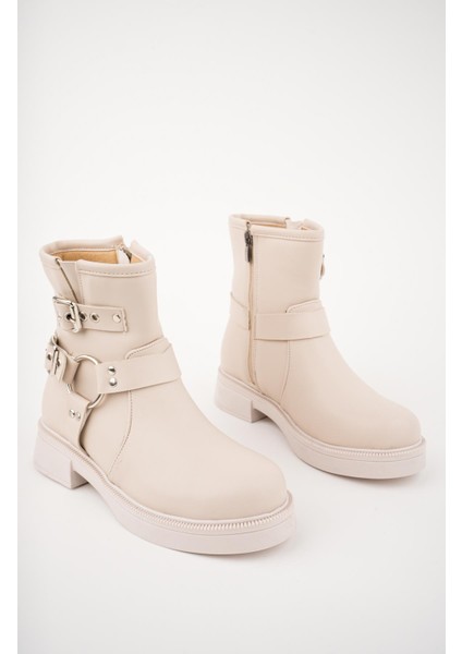 Osho Garantili Fermuarlı Kemer Detaylı Kadın Kışlık Bot