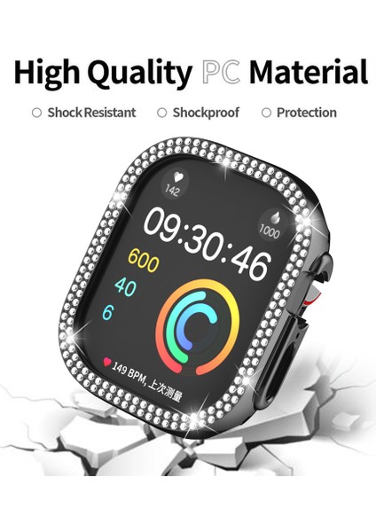 Apple Watch 8 Ultra/ Ultra 2 Kasa Koruma (49 Mm) Elmas Taşlı Zarif Şık Önü Açık Koruma Kılıf