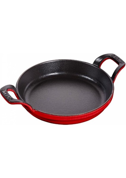 Döküm Sahan Yuvarlak Kırmızı 16Cm