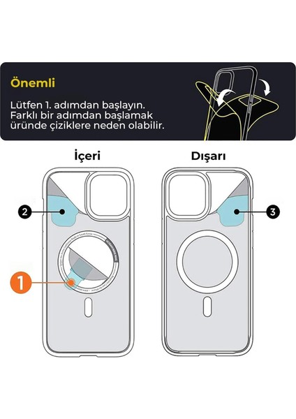 Apple iPhone 13 Pro Magsafe Özellikli Şeffaf Kılıf WNE0621