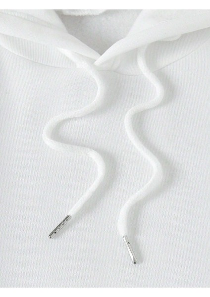 Harajuku Butterfly Oversize Beyaz Kapşonlu Hoodie Sweatshirt indirimleri