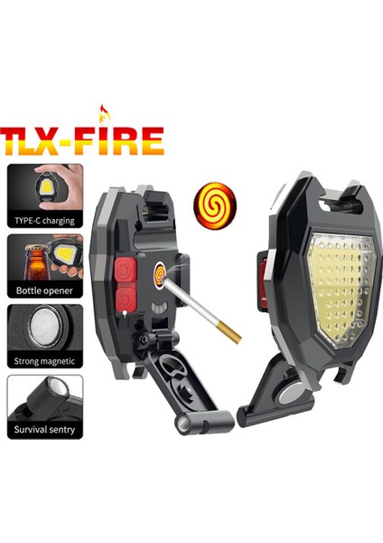 Yeni Mini LED Çalışma Işığı Küçük Taşınabilir El Feneri Anahtarlık Işık Cob Muayene Güçlü Manyetik Tip-C Şarj Dış Mekan Işığı (Yurt Dışından) fiyatları