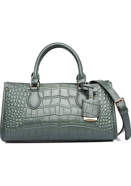 Şık Timsah Desenli Basit Omuz Çapraz Askılı Çanta (Yurt Dışından)