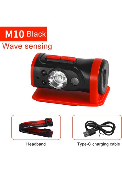 Tip-C Şarj Edilebilir LED Far Balıkçılık 18650 Açık Hava Balıkçılığı Için Far Özel Gece Balıkçılığı Güçlü Işık Şarjı Süper Parlak Far Akıllı Indüksiyon Kapağı Klipsli Far (Yurt Dışından)