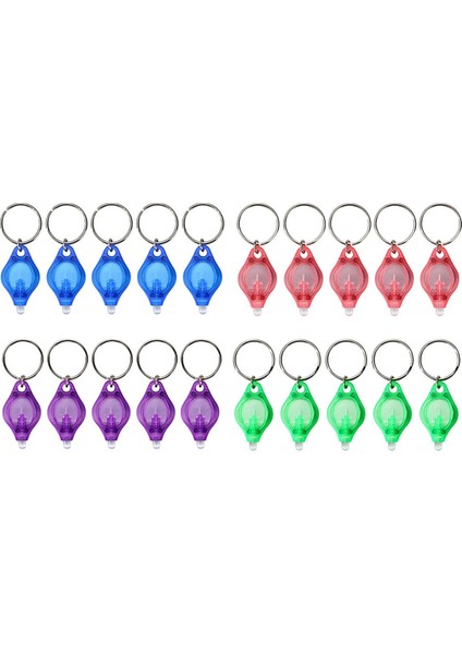 20 Adet LED Anahtarlık Mini El Feneri Anahtarlık Işığı, Dahil (Yurt Dışından)