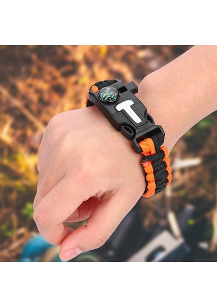 Hayatta Kalma Paracord Bilezik Çakmaktaşı Ateşleyici Düdük Pusula Aracı Au (Yurt Dışından) modelleri