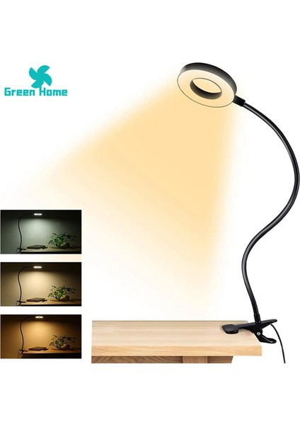 Yeşil Ev Gece Lambası Ayarlanabilir Parlaklık LED Kelepçe Masa Okuma Işığı (Yurt Dışından) indirimleri