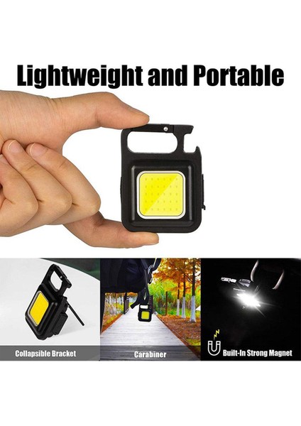 Mini LED El Feneri Çalışma Işığı Taşınabilir Cep El Feneri Anahtarlıklar Açık Kamp Için USB Şarj Edilebilir Küçük Işık Tirbuşon (Yurt Dışından)