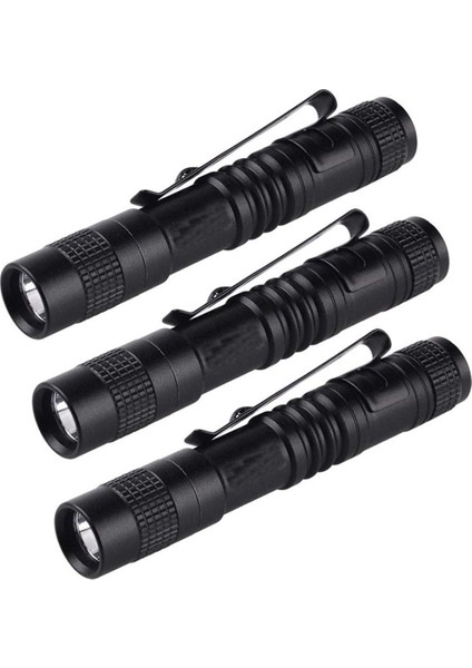 3x El Feneri Kalem Torch Süper Küçük Mini Aaa Xpe-R3 LED Lamba Kemer Klipsi Işık Cep Torch Kılıf ile (Yurt Dışından)