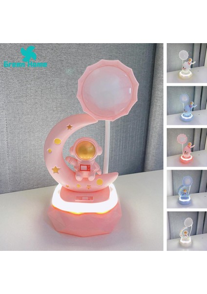 Yeşil Ev Başucu Lambası Şarj Edilebilir Astronot Spaceman LED Gece Başucu Lambası Hediye (Yurt Dışından)